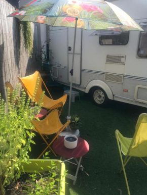 Gardencaravan near Ghent in green area